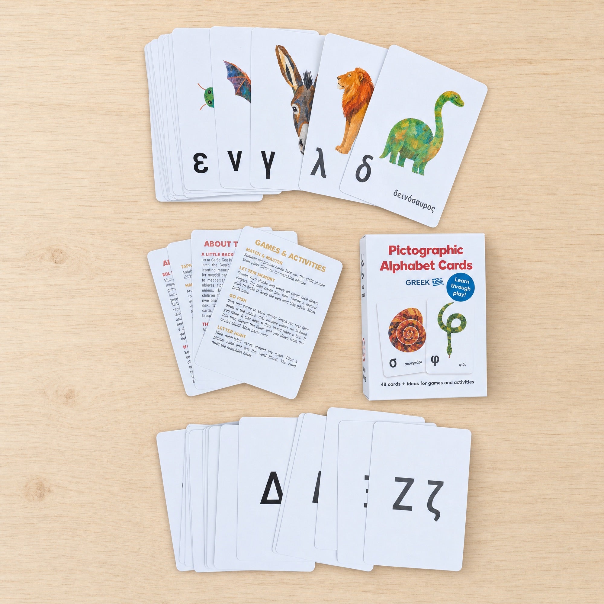 Everything in the box: two decks of cards and games booklet